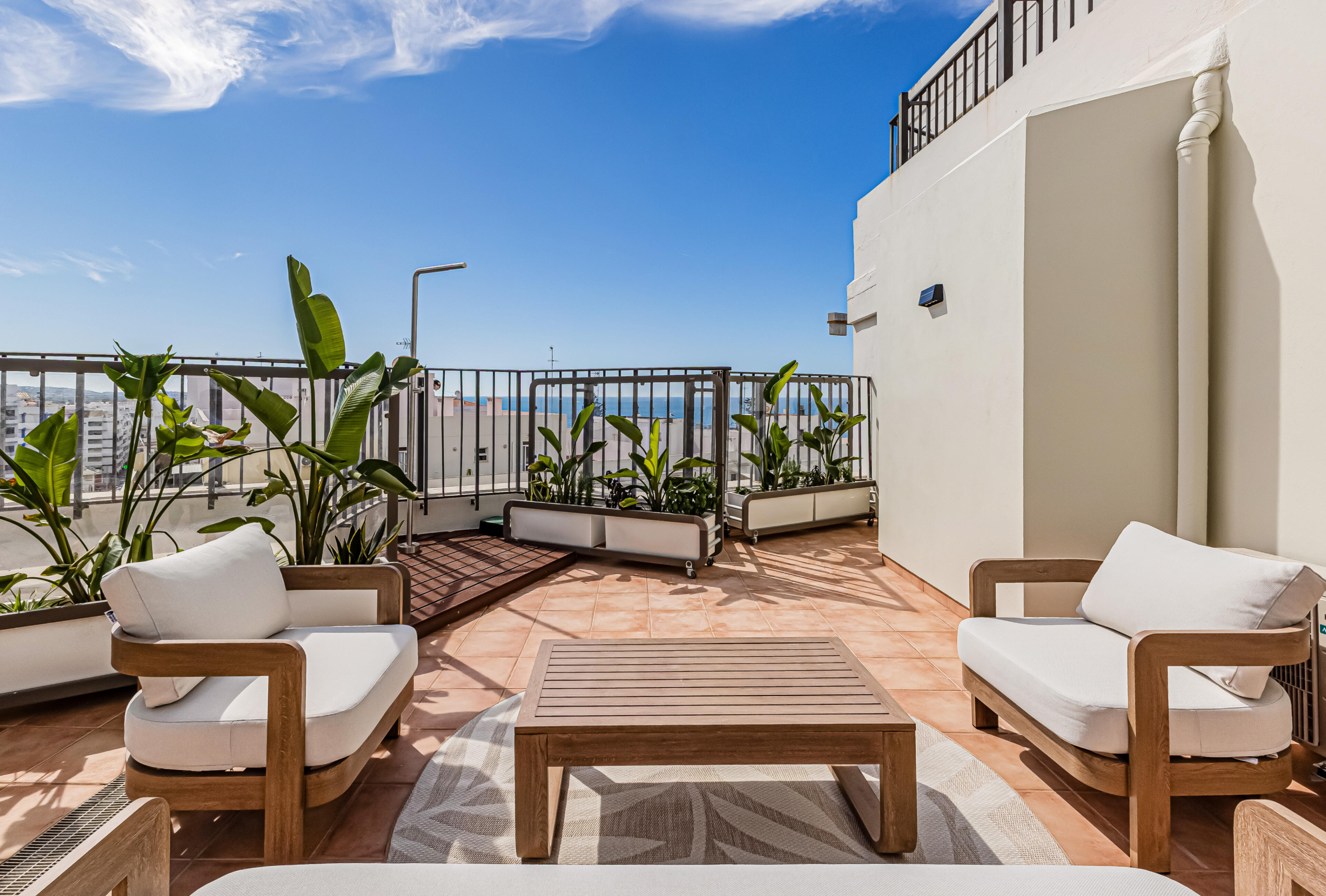Sea view apartment terrace in Armação de Pêra Algarve