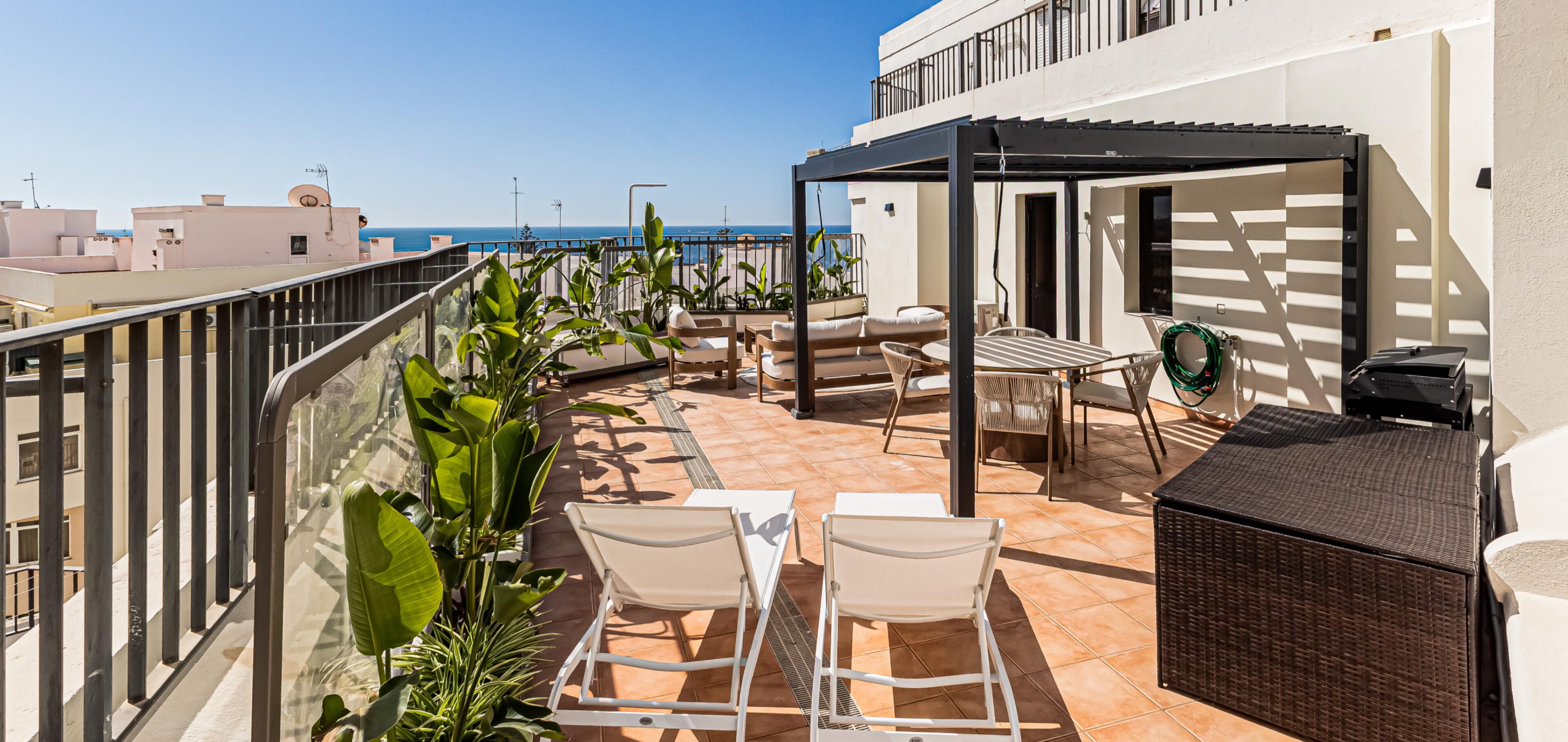 Sea view apartment terrace in Armação de Pêra Algarve